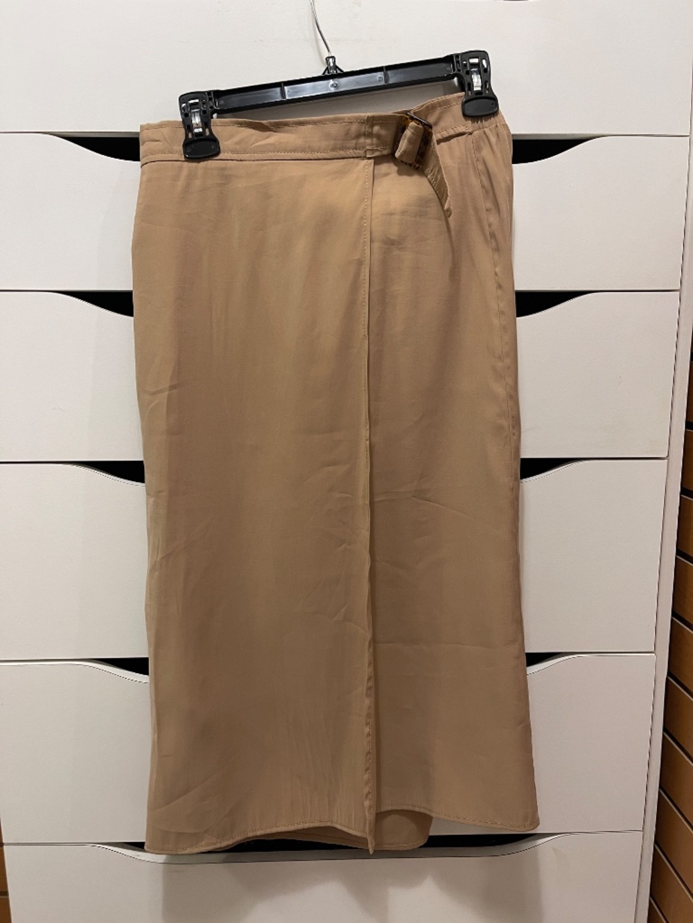 Max Studio light wrap midi skirt beige women L - NWT - Picture 6 of 10